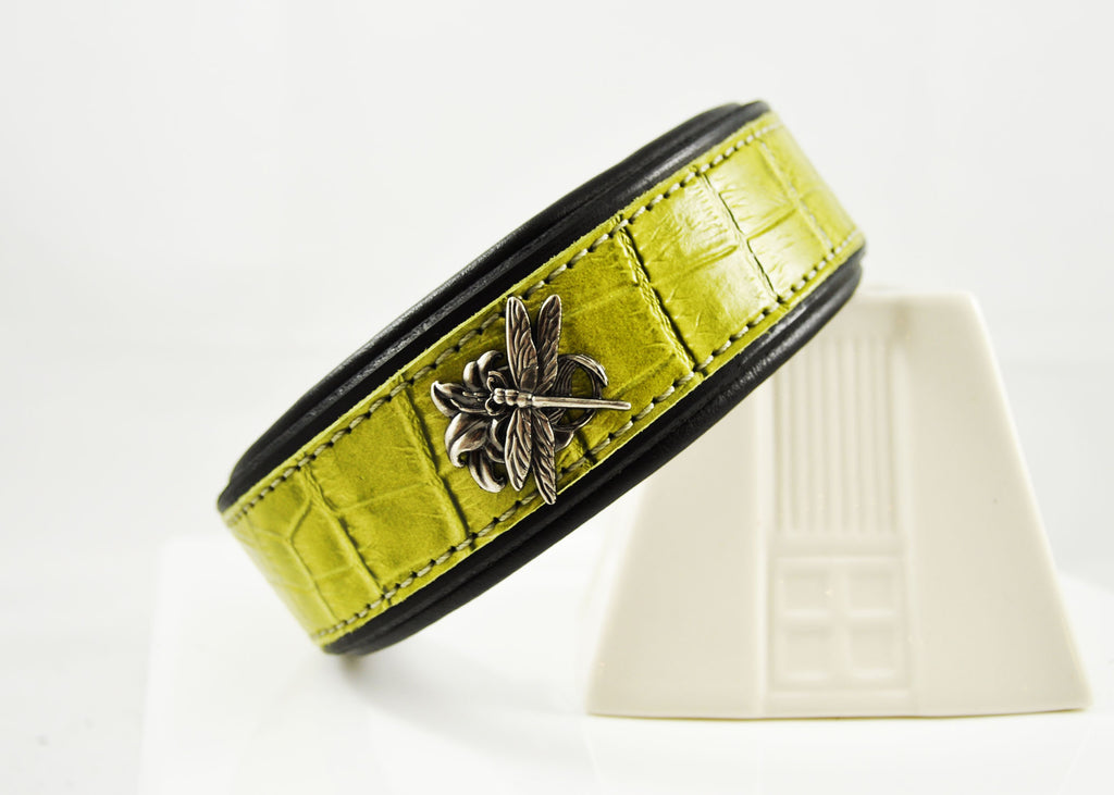 Lime Croc Embossed Leather CUSTOMIZED