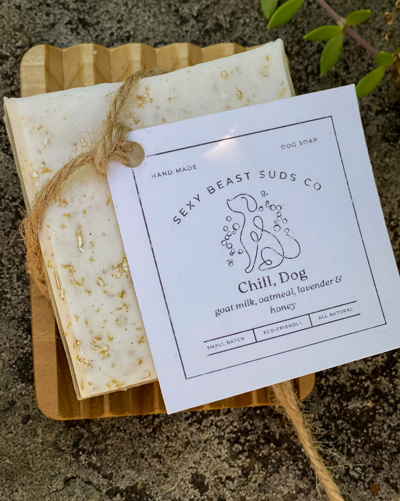 Ditch the Bottle & Clean up!  Our Natural Dog Soap Bars are HERE!