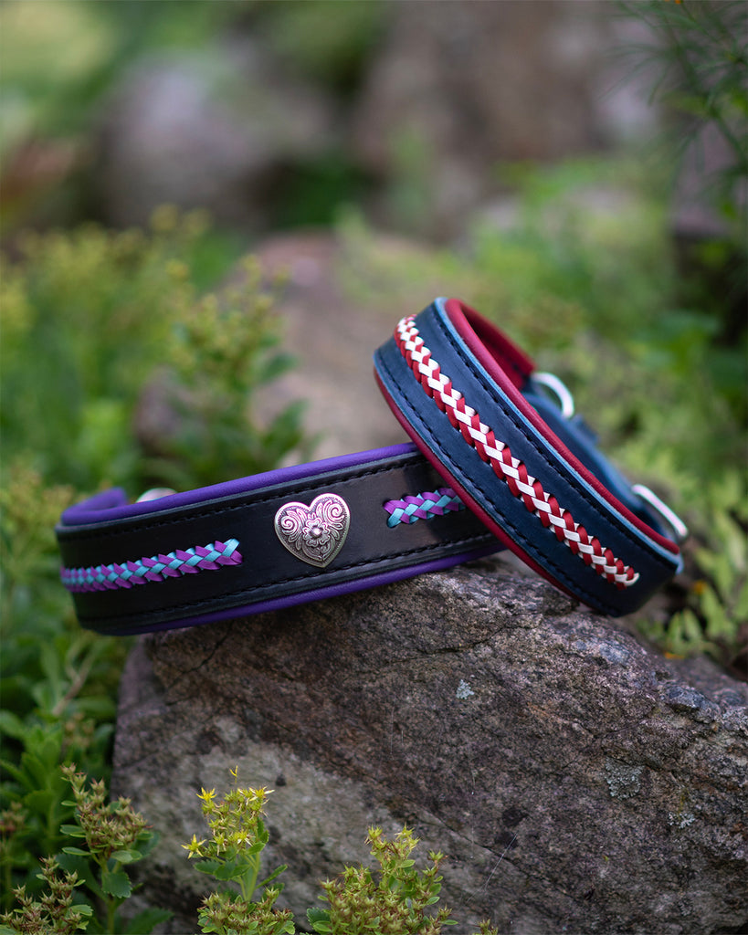 Kangaroo Laced Leather Collar