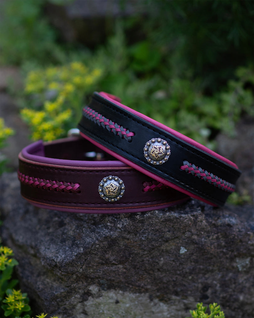 Kangaroo Laced Leather Collar