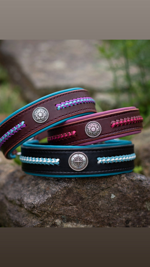 Kangaroo Laced Leather Collar
