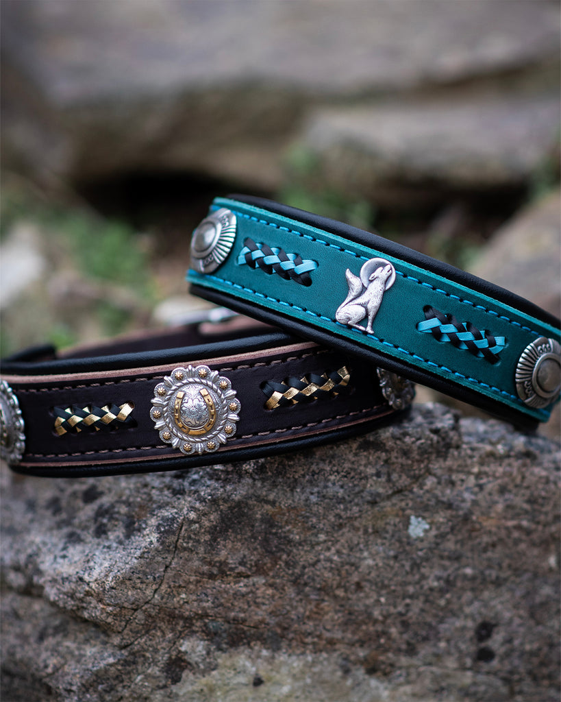 Kangaroo Laced Leather Collar