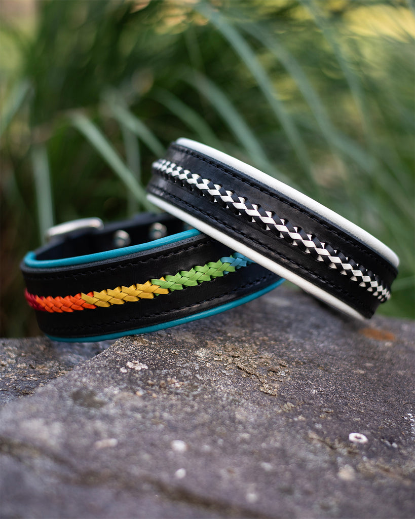 Kangaroo Laced Leather Collar