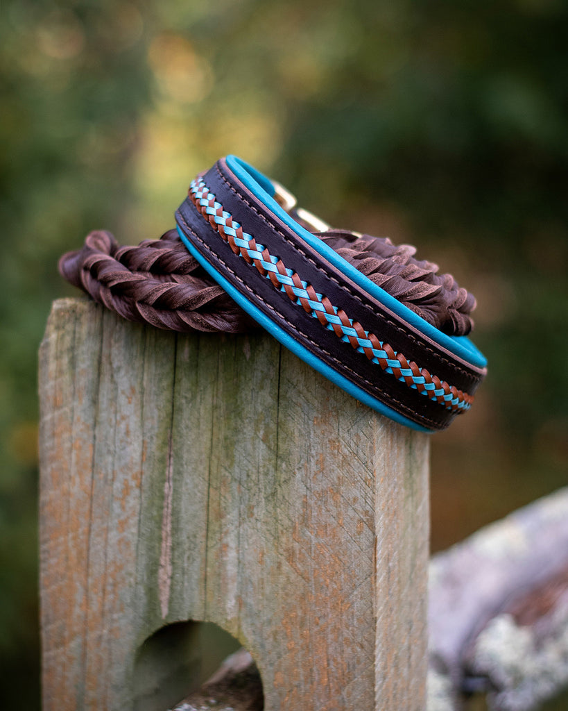 Kangaroo Laced Leather Collar