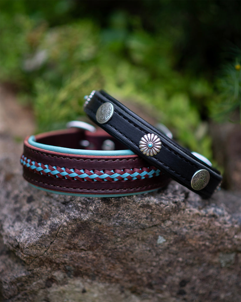 Kangaroo Laced Leather Collar