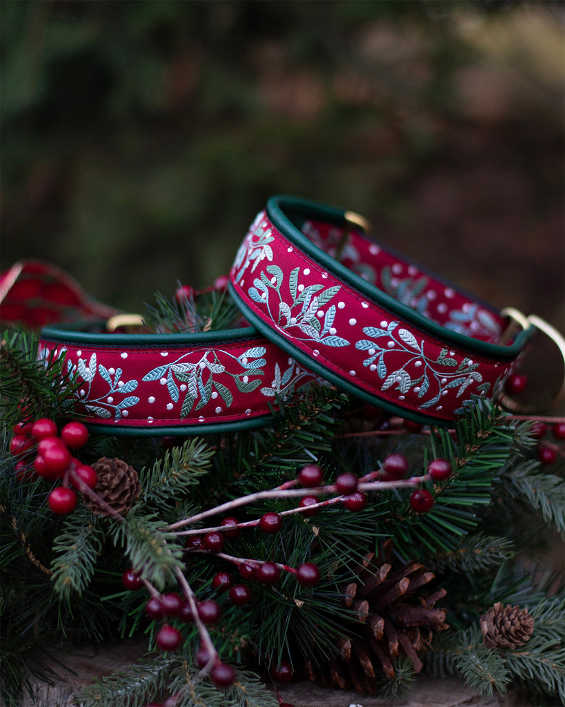 Mistletoe Holiday Dog Collar