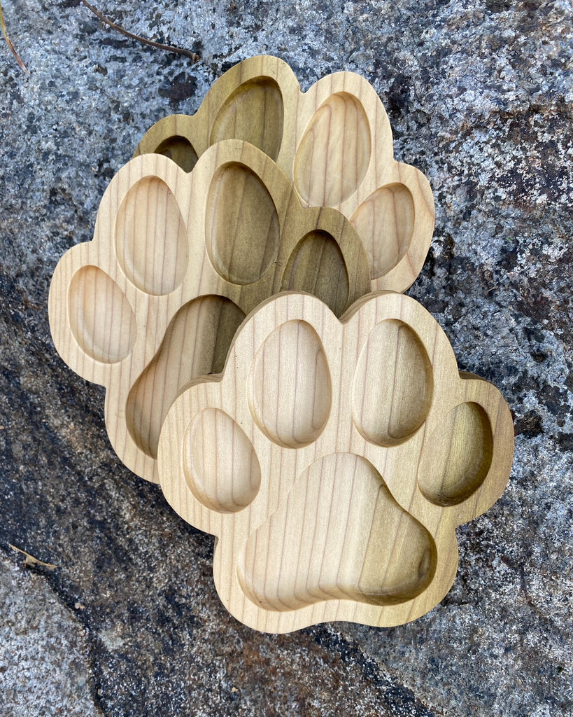 Paw Print Sustainable Poplar Soap Dish