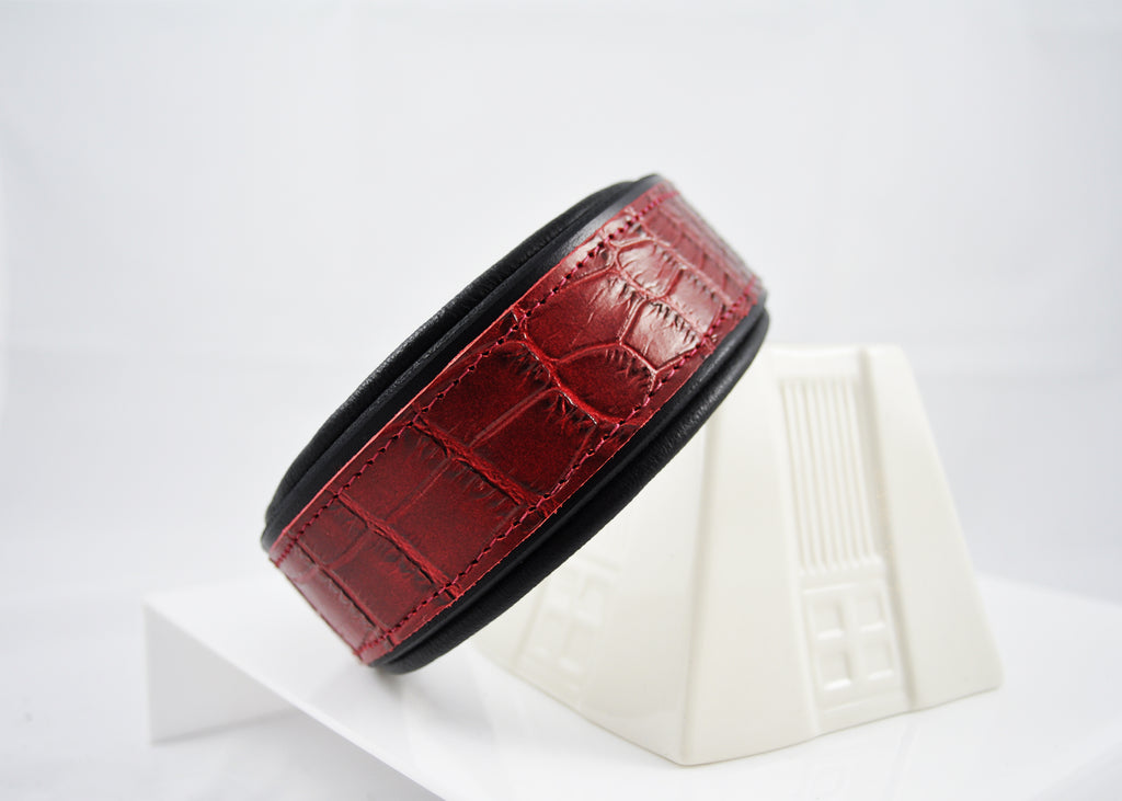 Cherry Croc Embossed Leather CUSTOMIZED